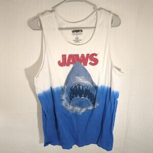 Jaws Tank Top Mens Large Universal Studios Shark Movie Graphic Sleeveless